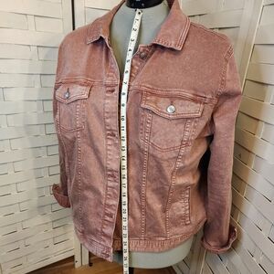 Pink denim jacket